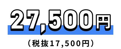 27,500円（税抜17,500円）