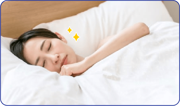 ぐっすり眠る女性